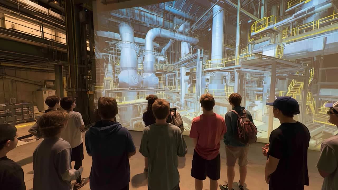 Students explore industrial technology through immersive visual experience