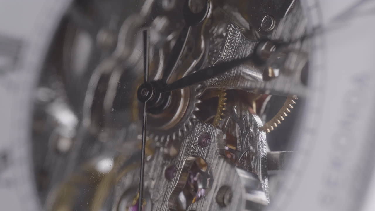Pocket Watch Working Mechanism. - macro