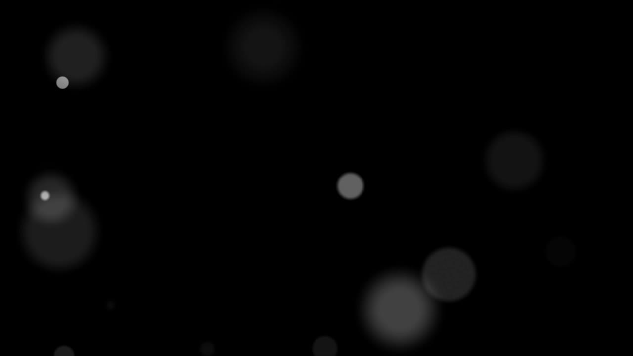 Animated White Out-of-Focus Glowing Orbs Bokeh Background Moving Away