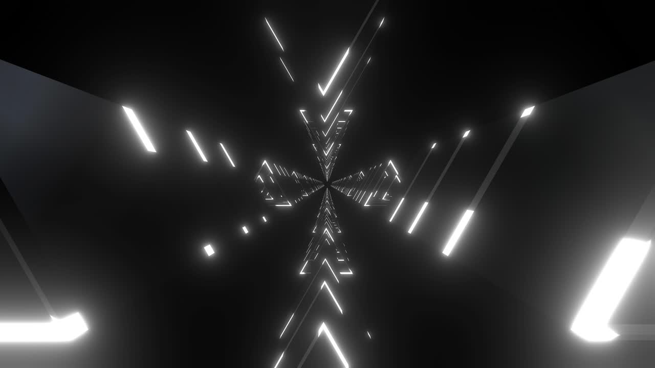 túnel de triángulo brillante