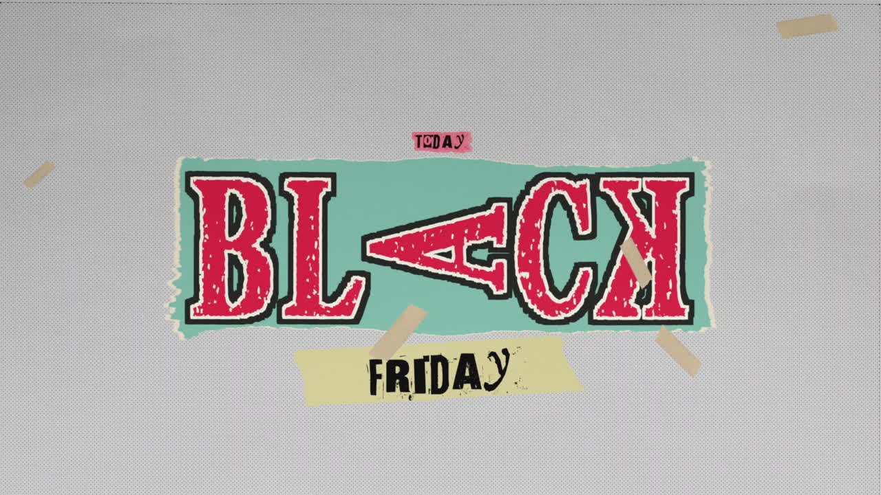 블랙 프라이데이: 종이로 된 추상 모션