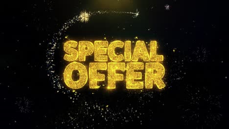 special offer with fireworks