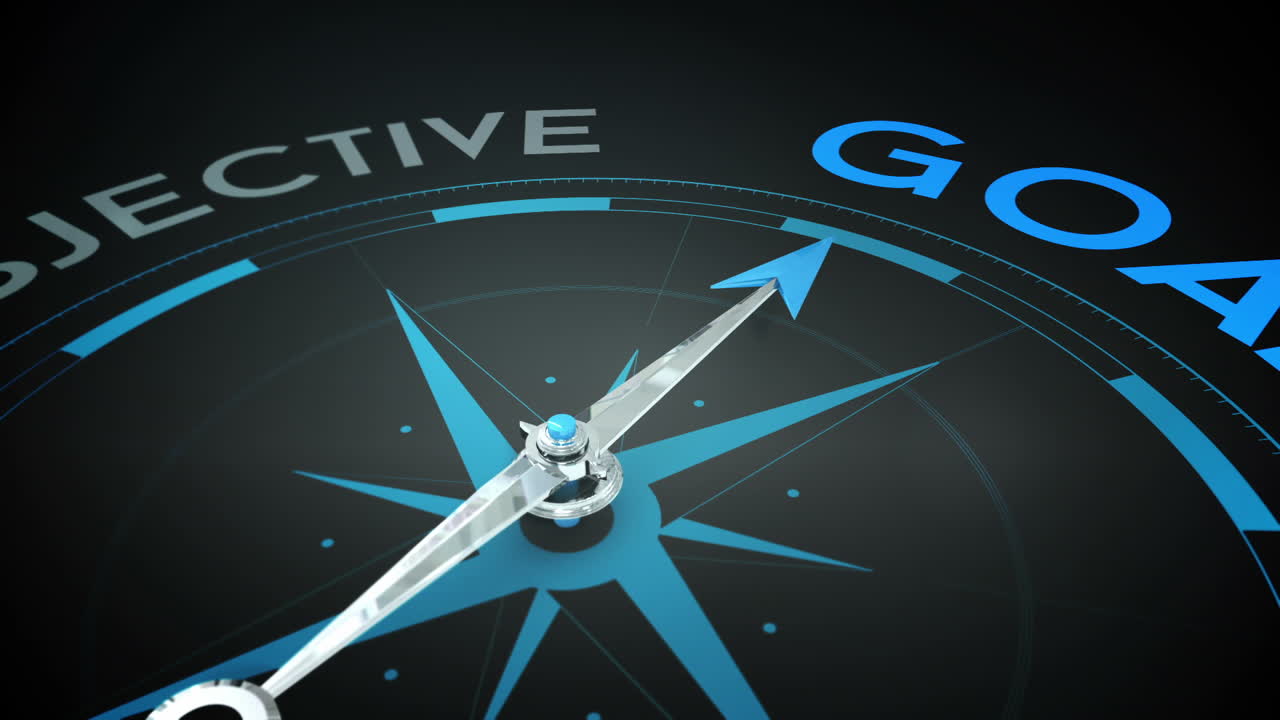 la brújula apunta a la meta