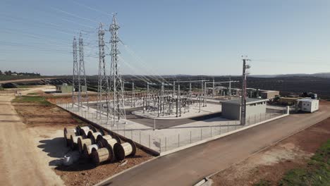 industry for solar energy and photovoltaic panels in background, lagos in portugal