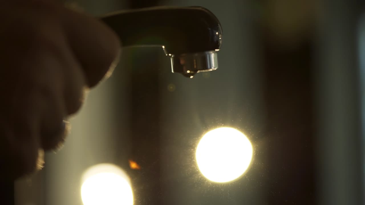 agua que fluye de un grifo