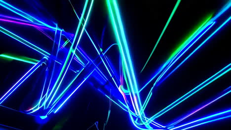dynamic abstract neon light trails