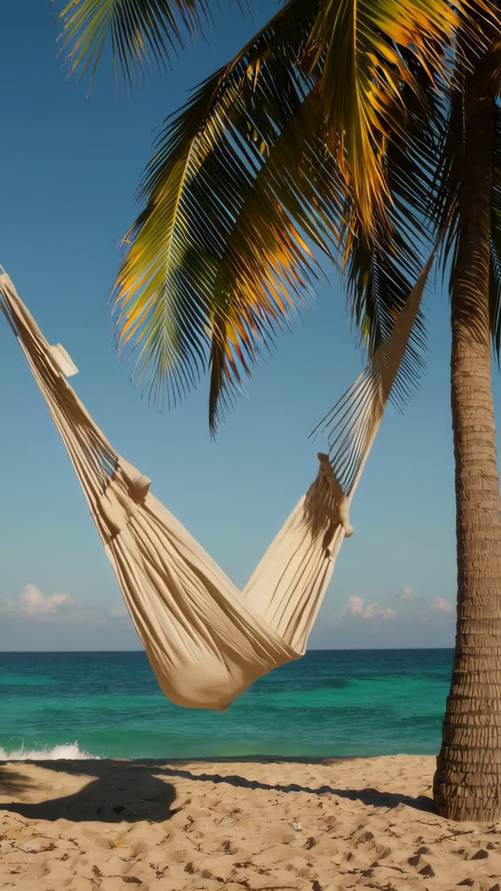 Tropical Beach Relaxation with Hammock