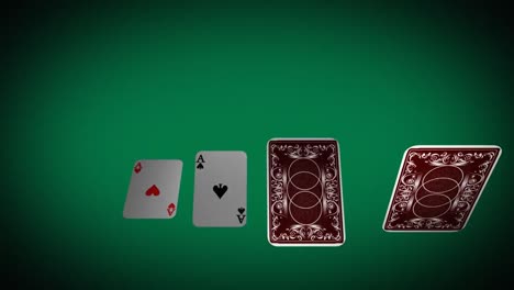 playing cards with poker hand