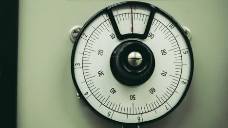 old scale dial meter rotation from zero to ten round