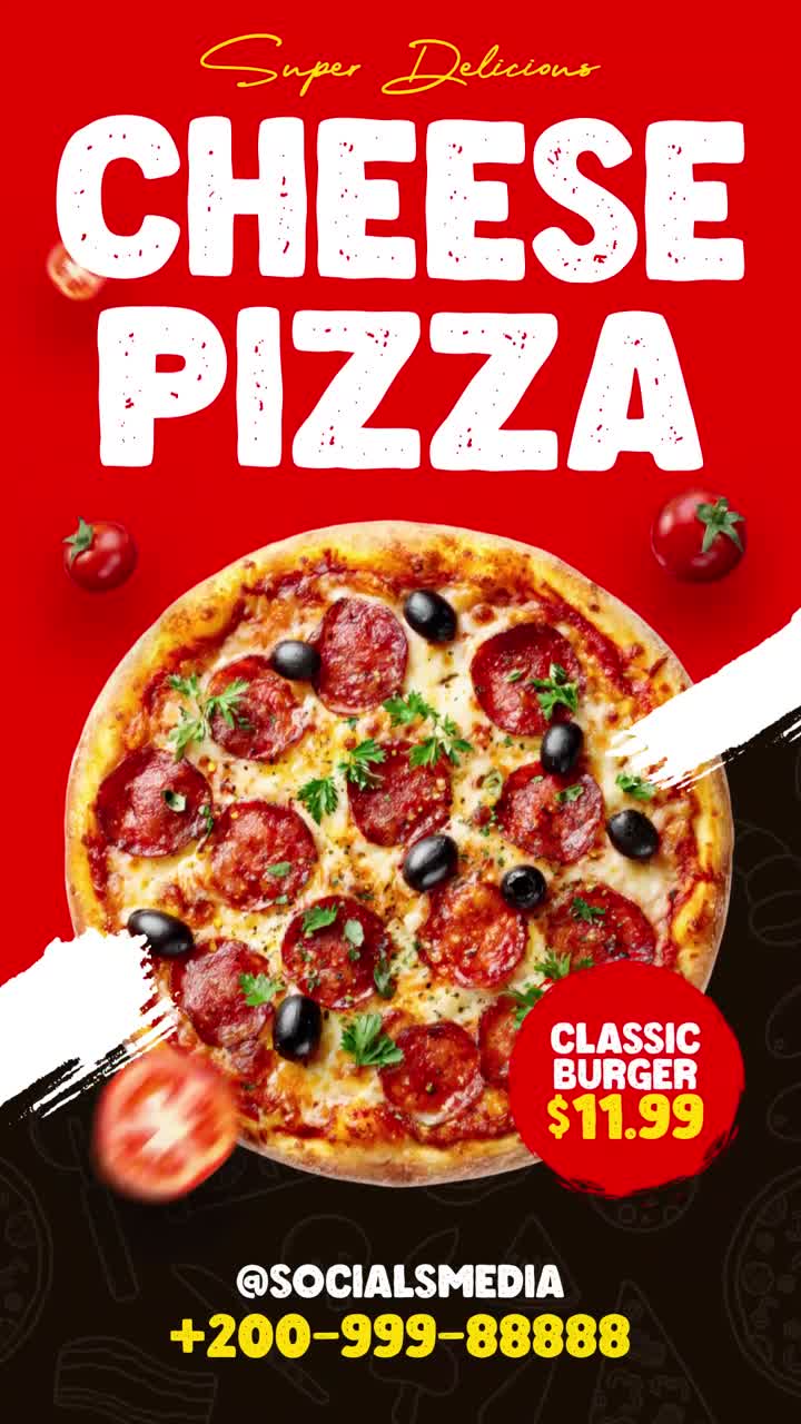 Lækker ostpizza med pepperoni og oliven