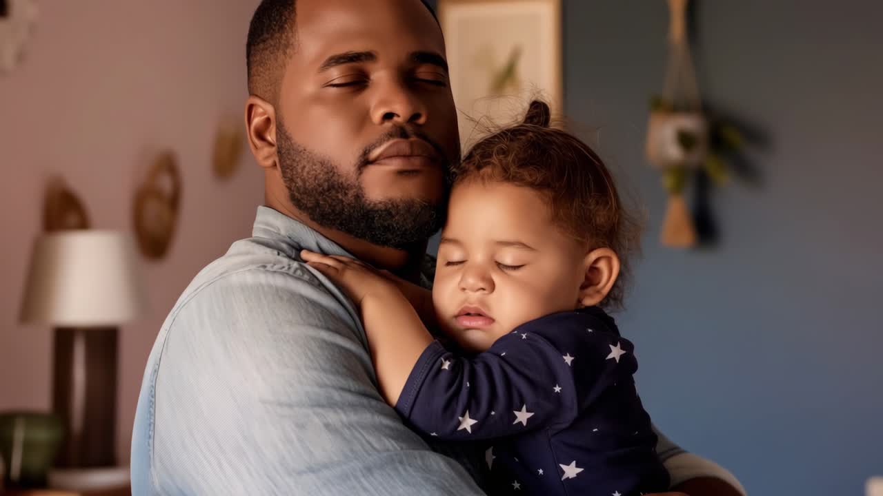 Father and Child Sleeping Peacefully