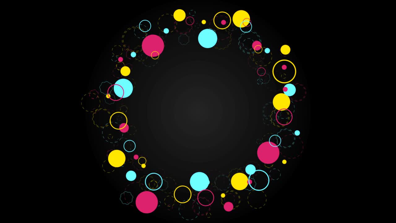 círculos retro coloridos clips de video de hipsters abstractos