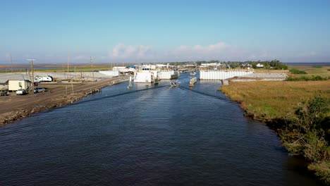 vista aérea de la esclusa en pointe aux chêne louisiana