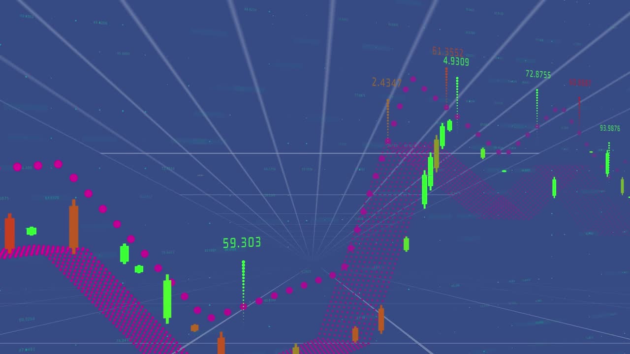 Animation of network of connections with statistics