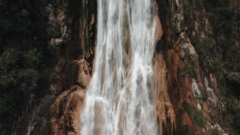 astounding view of cascade waterfalls of chiflon with lush surroundings in chiapas, mexico