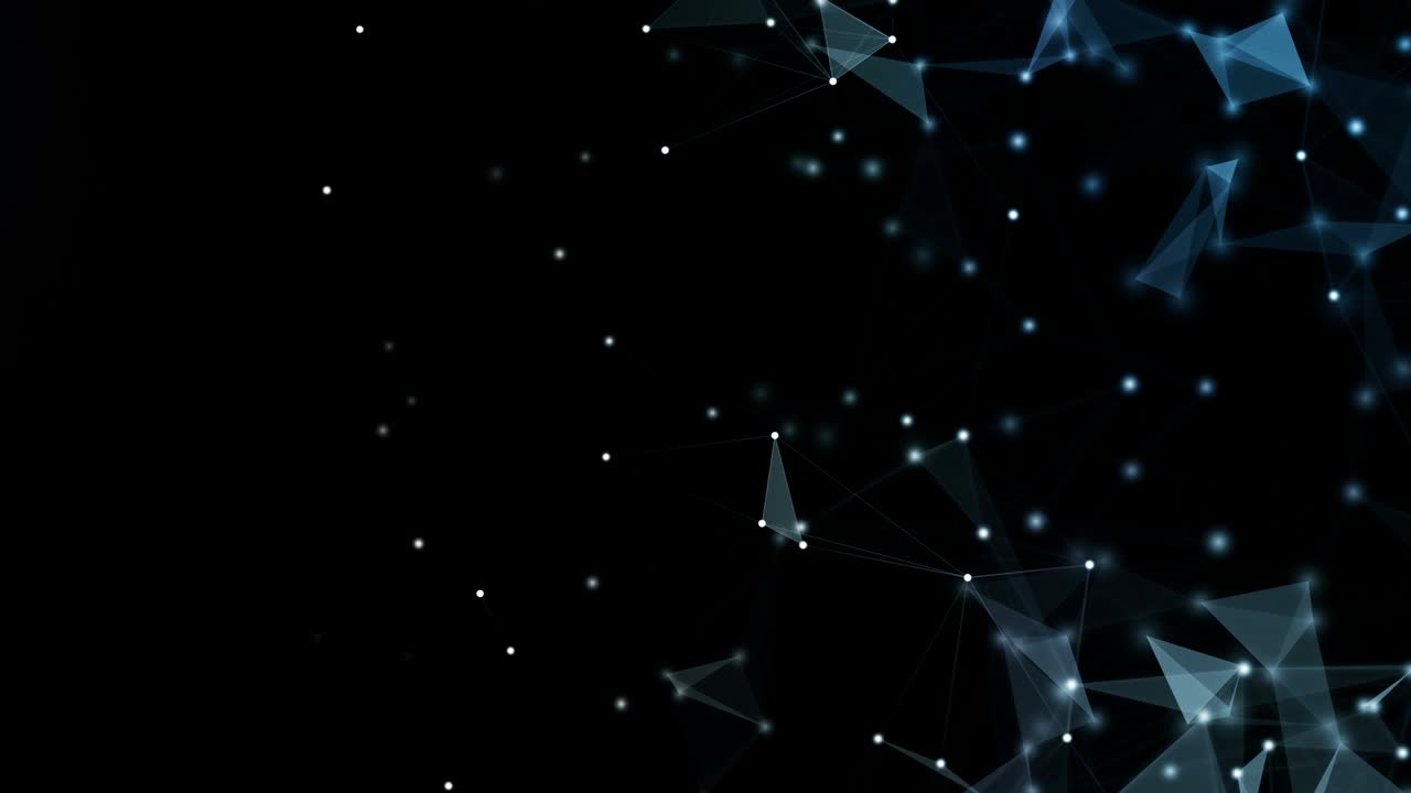 movimiento de red 4k polígono de fondo abstracto y línea conectada