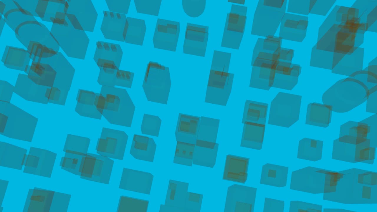 dibujo arquitectónico 3d del paisaje urbano 4k