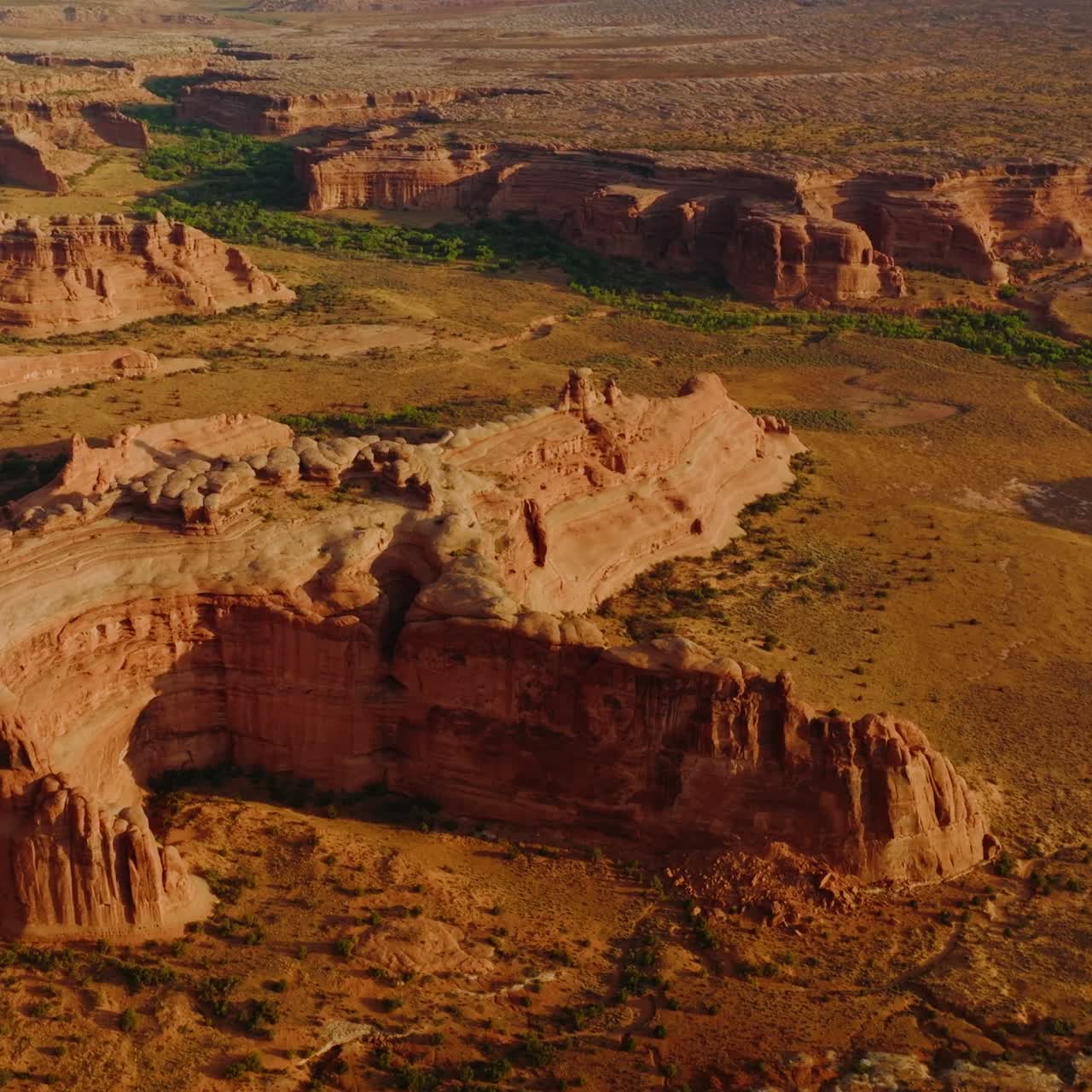 Wonderful canyons and desert lands in Utah, USA. Stunning panorama of rocky landscape on sunny daytime