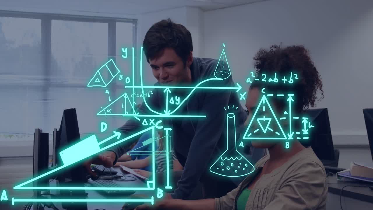 animación de ecuaciones y procesamiento de datos en diversos estudiantes