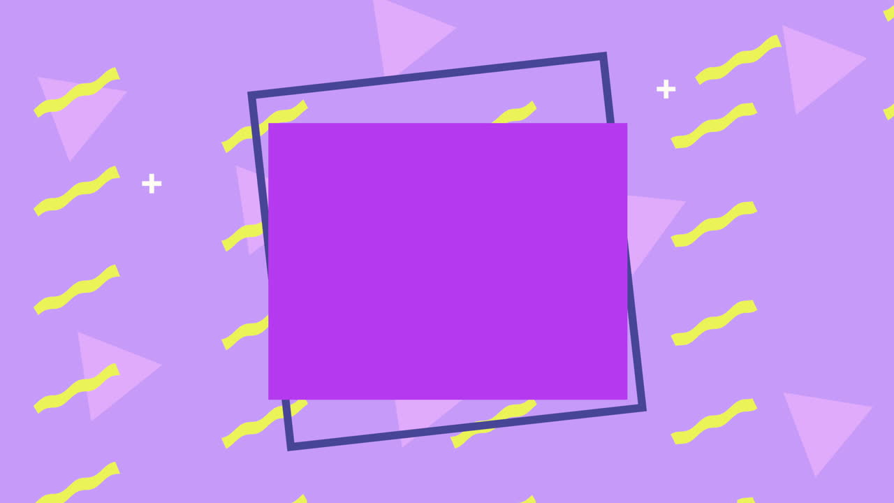 colores y figuras geométricas animación con marco cuadrado