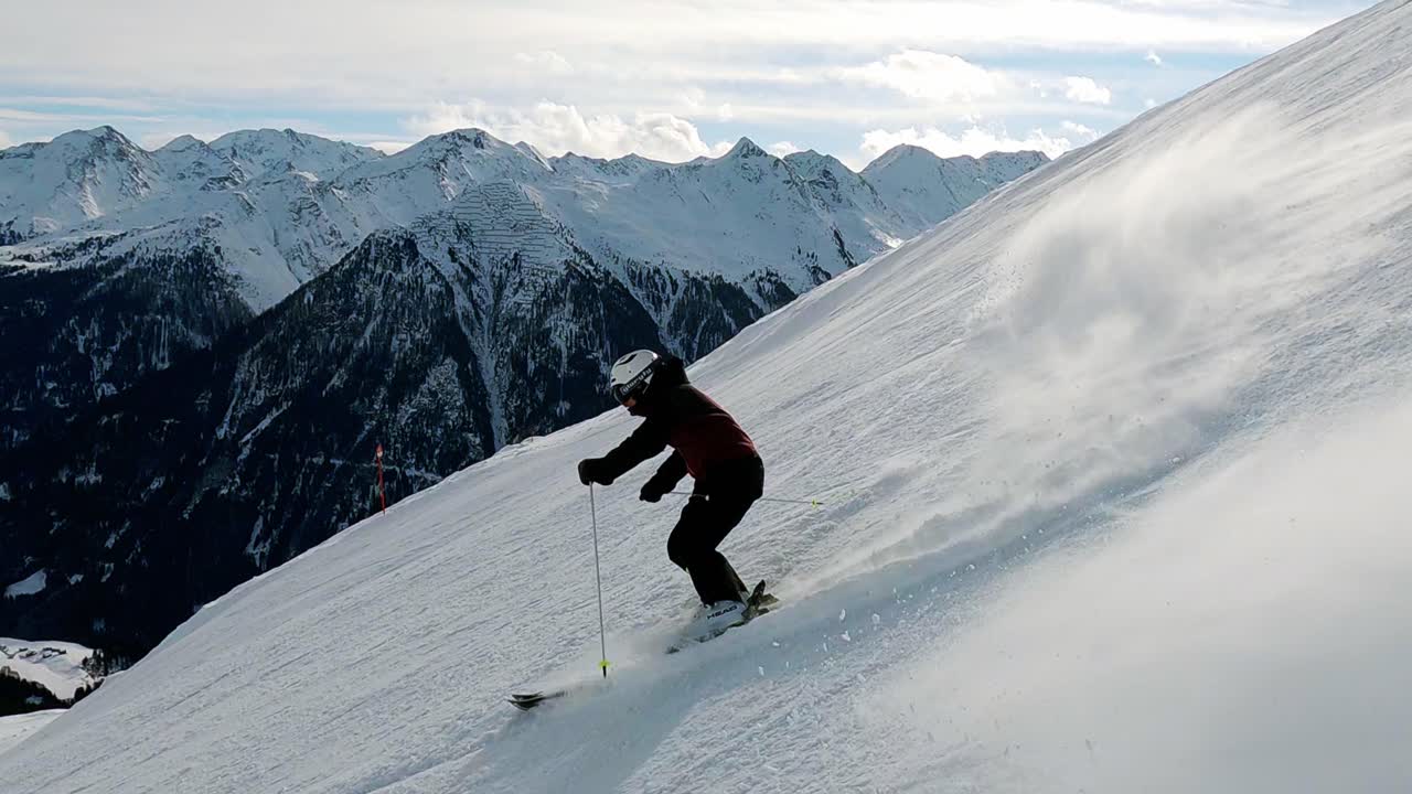 Amazing Skiing Adventure in the Snowy Mountains