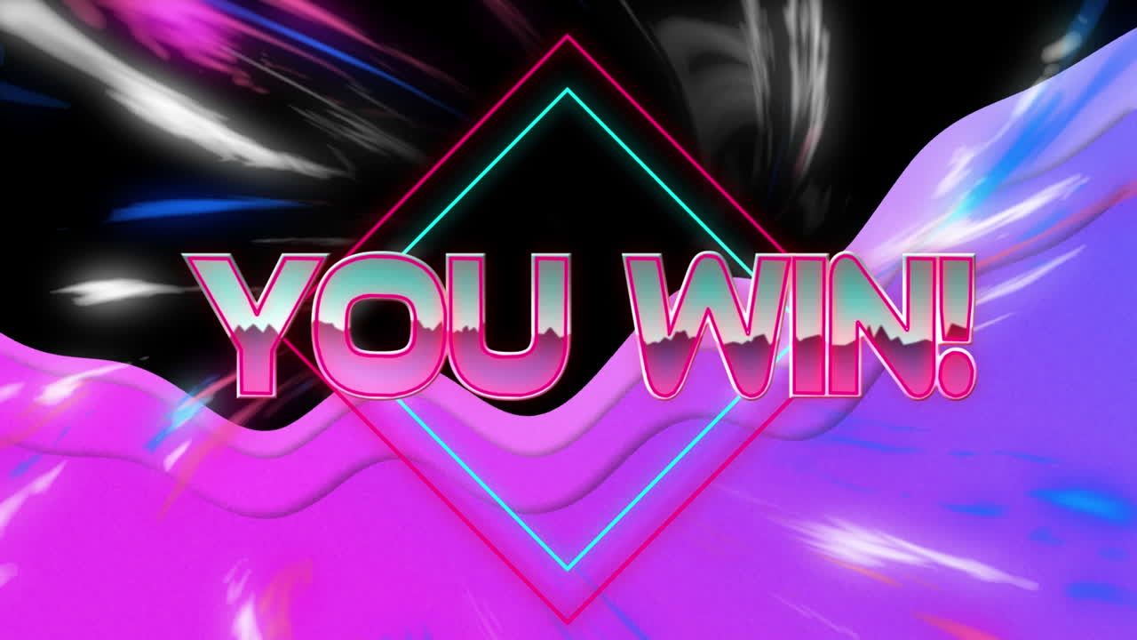 디지털 추상 공간에서 당신이 이기는 애니메이션