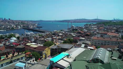 istanbul suleymaniye mosque, camii aerial footage during covid curfew