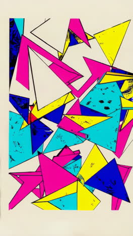 abstract geometric triangle pattern in bright colors
