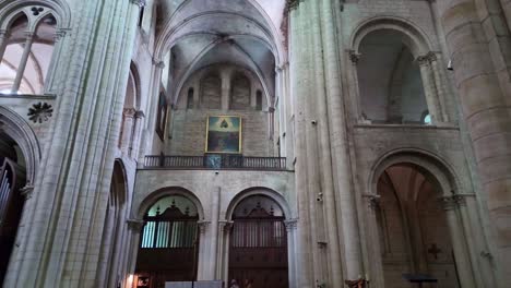 inside view about the beautiful l'abbaye-aux-hommes abbey details, caen, france.