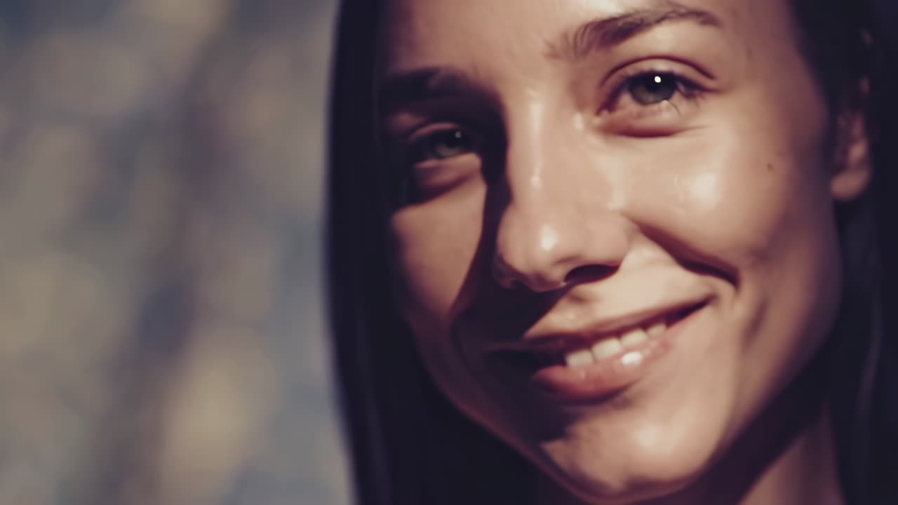 retrato en primer plano de una mujer sonriente