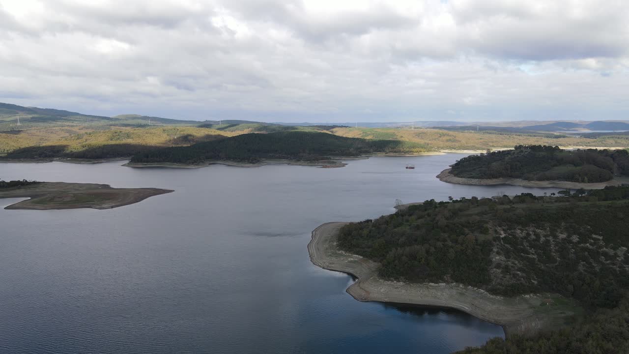 호수 사격 공중 드론 댐 1