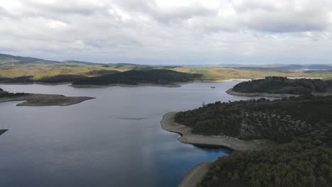 lake barrage aerial drone dam 1