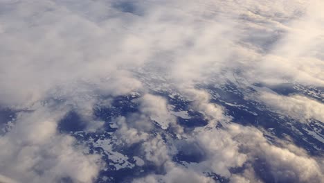 wild newfoundland and labrador canadian territory with air trail of condensation due to cold temperature aerial view