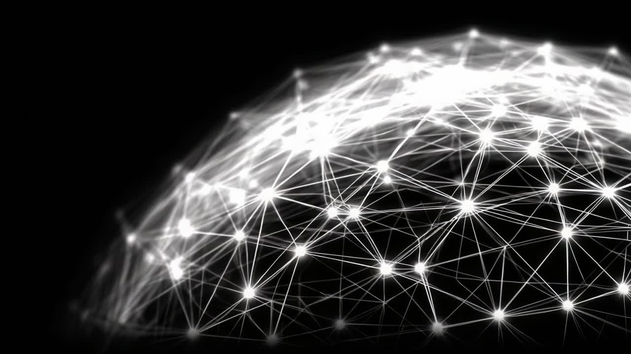 A Stunning Visualization of an Interconnected Network Displaying Dynamic Connections and Patterns, Highlighting the Complexity of Data Relationships and Digital Communication