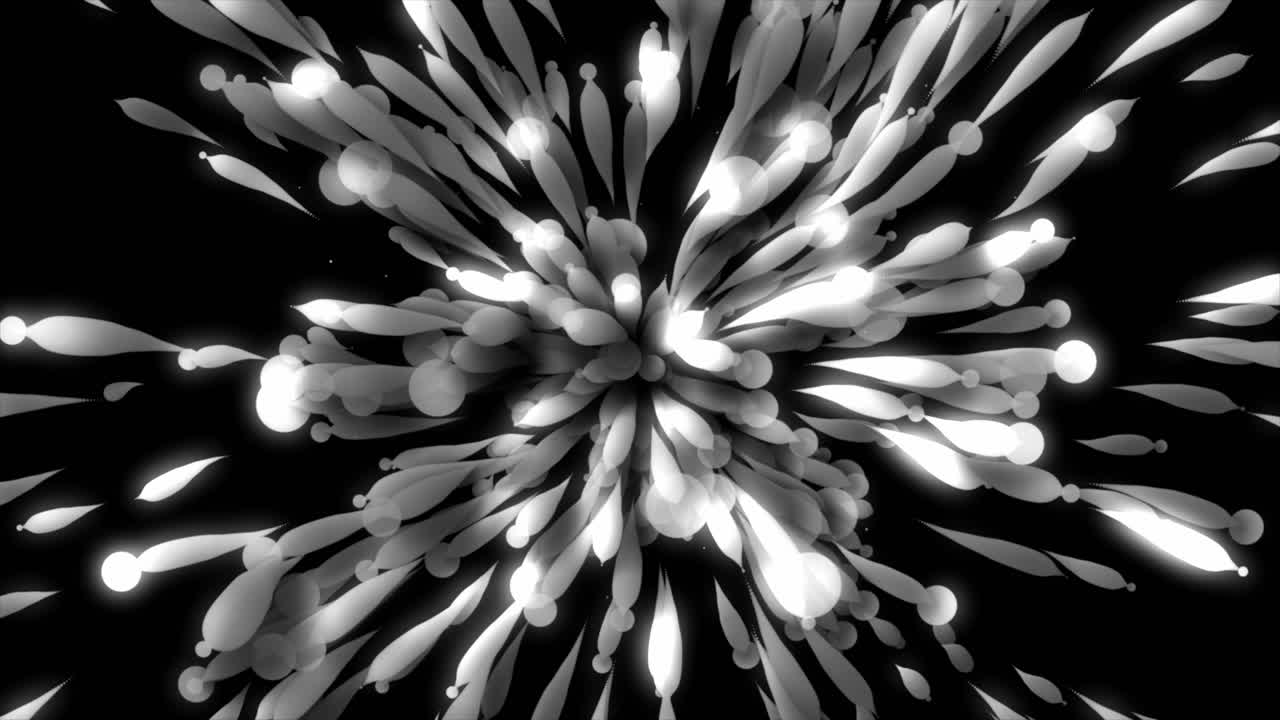 diseño abstracto en blanco y negro con luces blancas y chispas