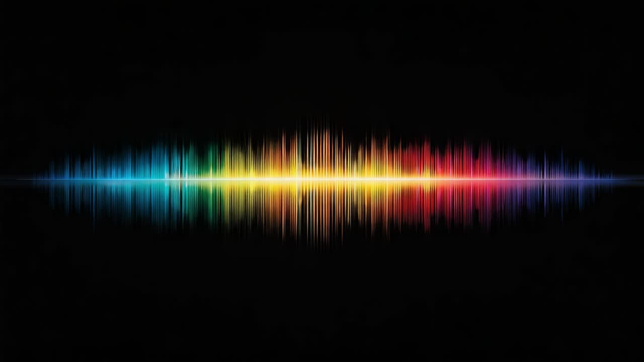 Vibrant Sound Waves: A Captivating Display of Colorful Audio Frequency Spectrum in Two Dynamic Frames of Visual Harmony