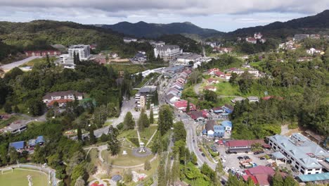 general landscape view of the brinchang district within the cameron highlands area of malaysia