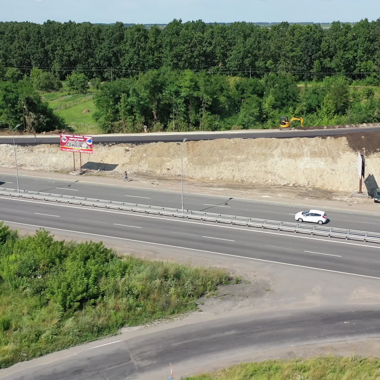 Asphalt road under construction