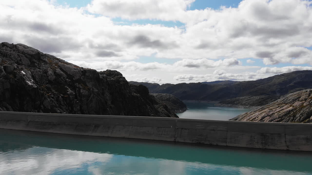 A huge glacier lake in Norway
