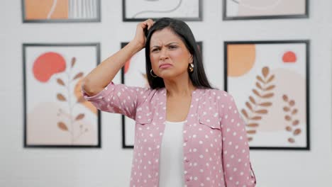 confused indian woman