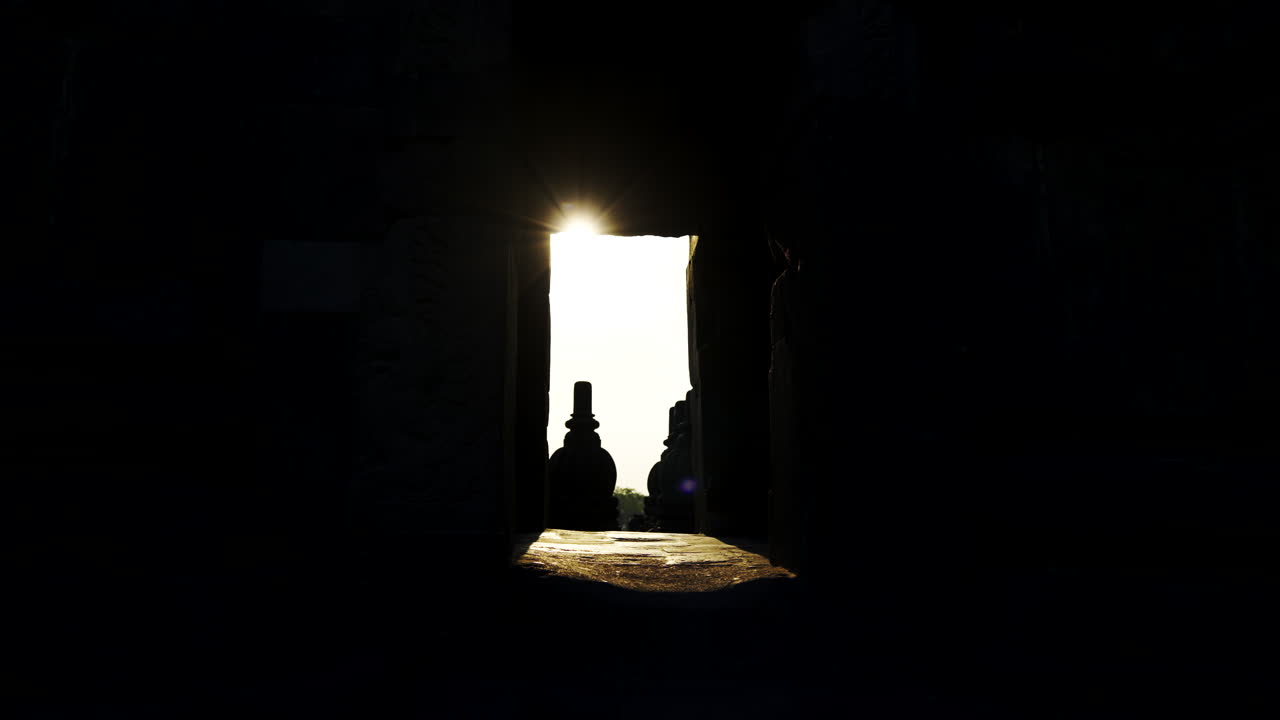 Sunlight Piercing Through Ancient Ruins