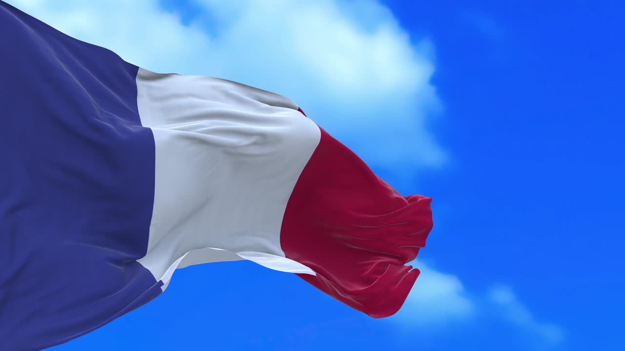 Loop continuo della bandiera francese
