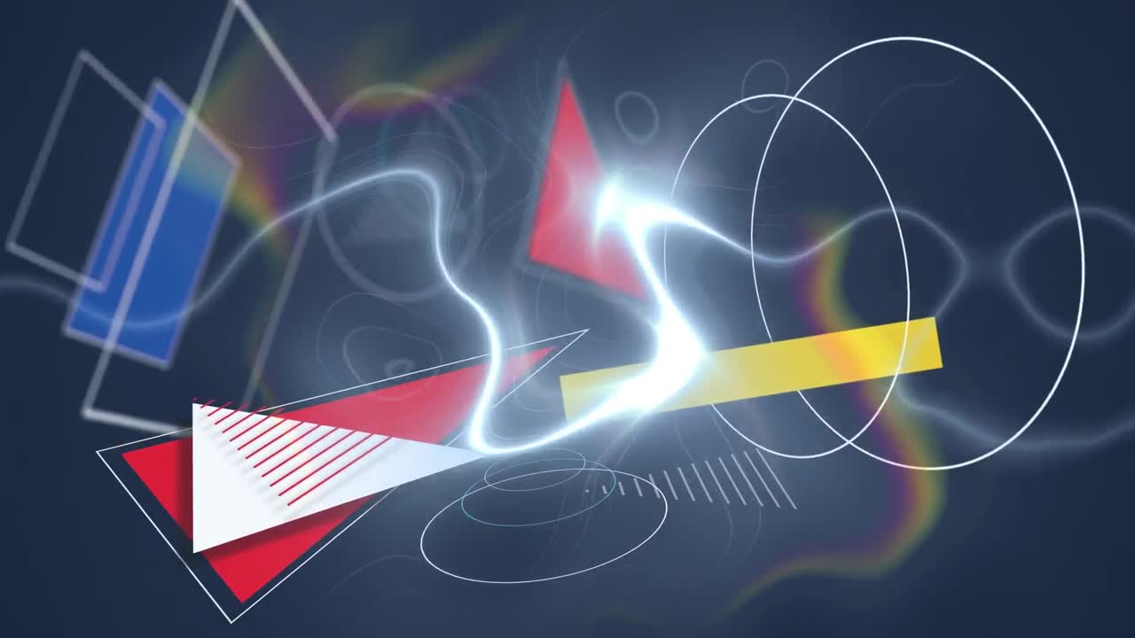 diferentes formas y luces brillantes