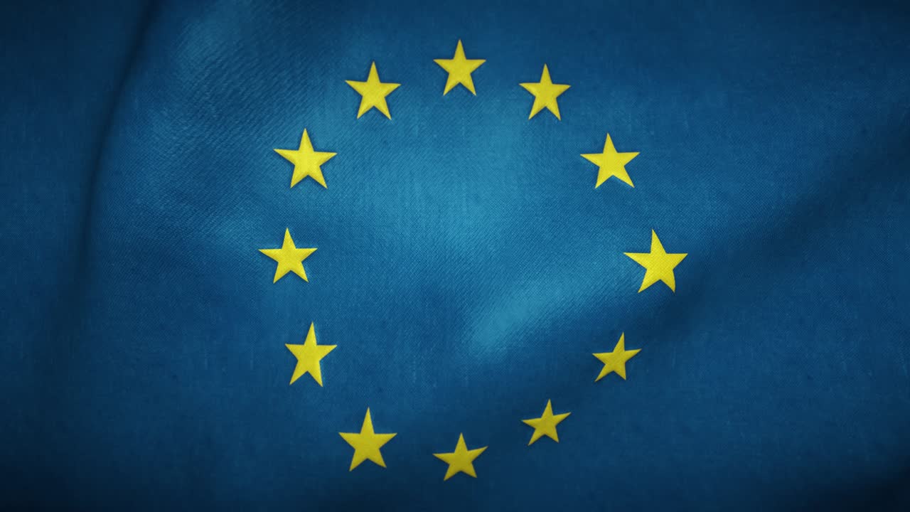 la bandera de la unión europea ondeando en el viento