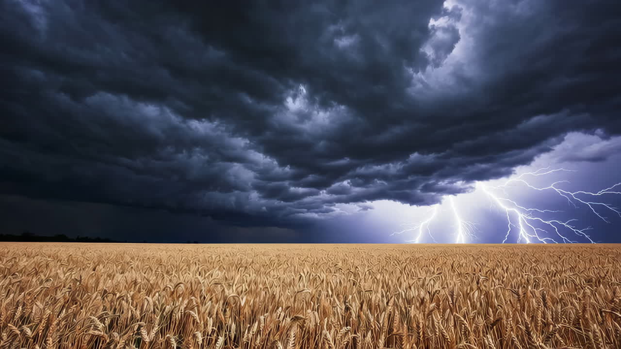 Stormy Wheat Field