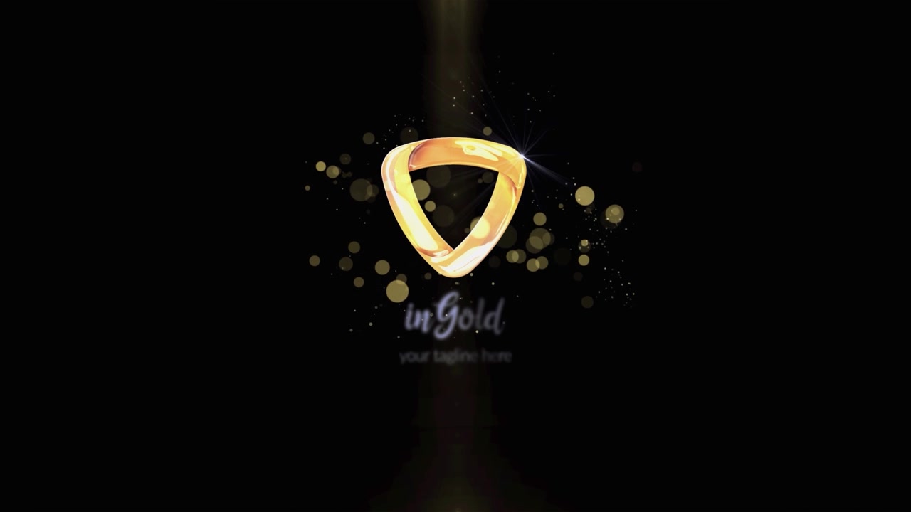 Rivelazione Logo Animata con Effetti Metallici Oro e Argento