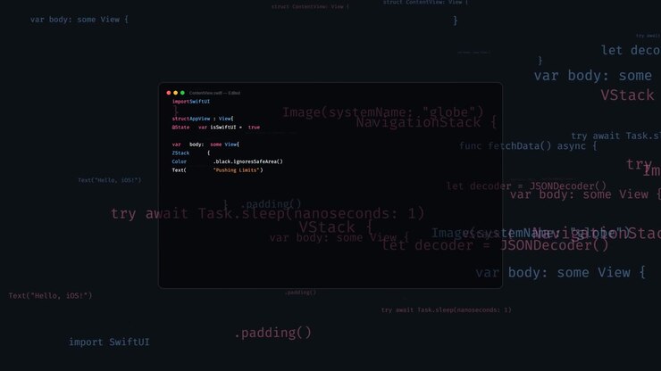Software Developer Writing Swift Code in an IDE