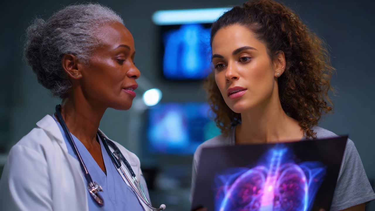 In-depth Discussion Between a Medical Professional and Patient Regarding Lung Health and Imaging Results, Focusing on Understanding the Implications of Medical Findings and the Importance of Communication