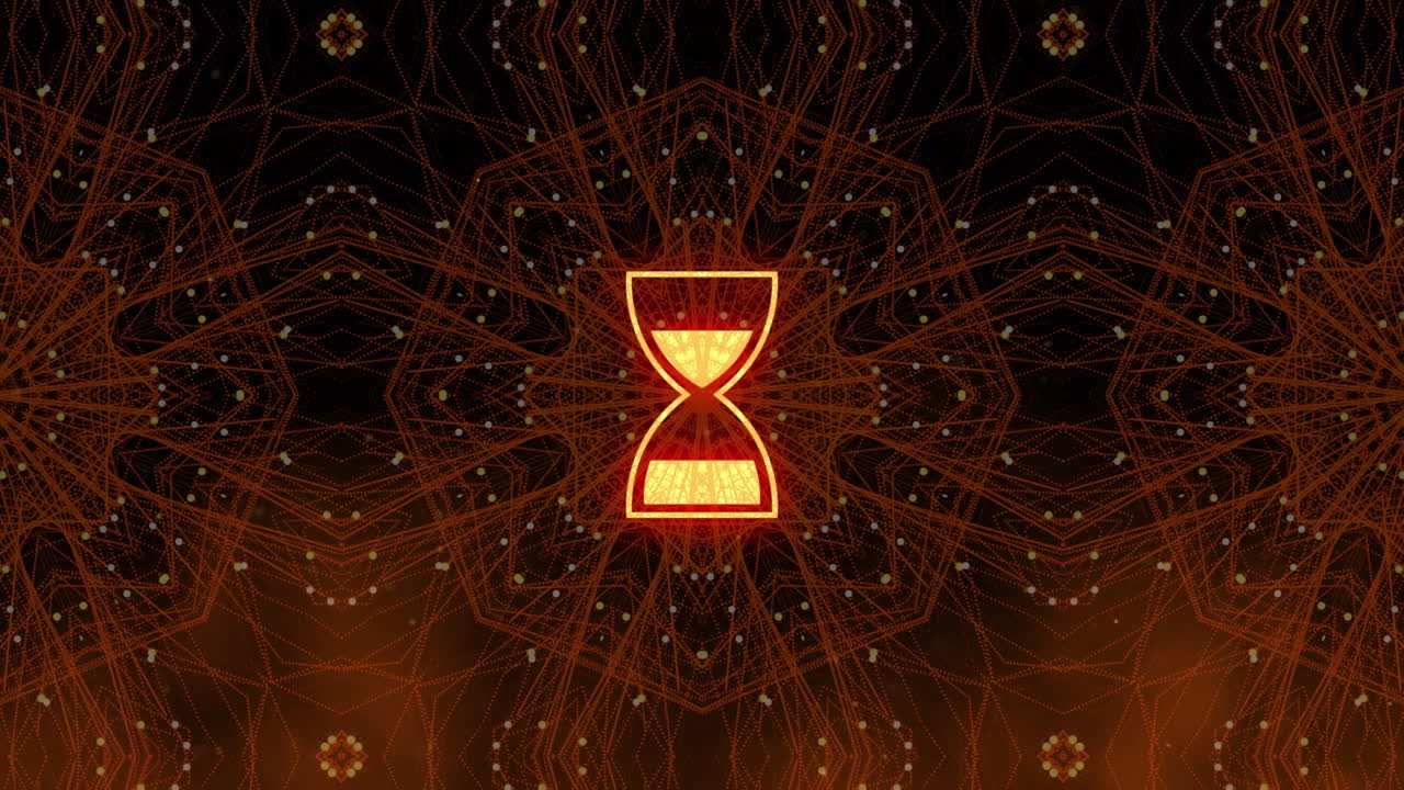 Animation of egg timer icon on red background