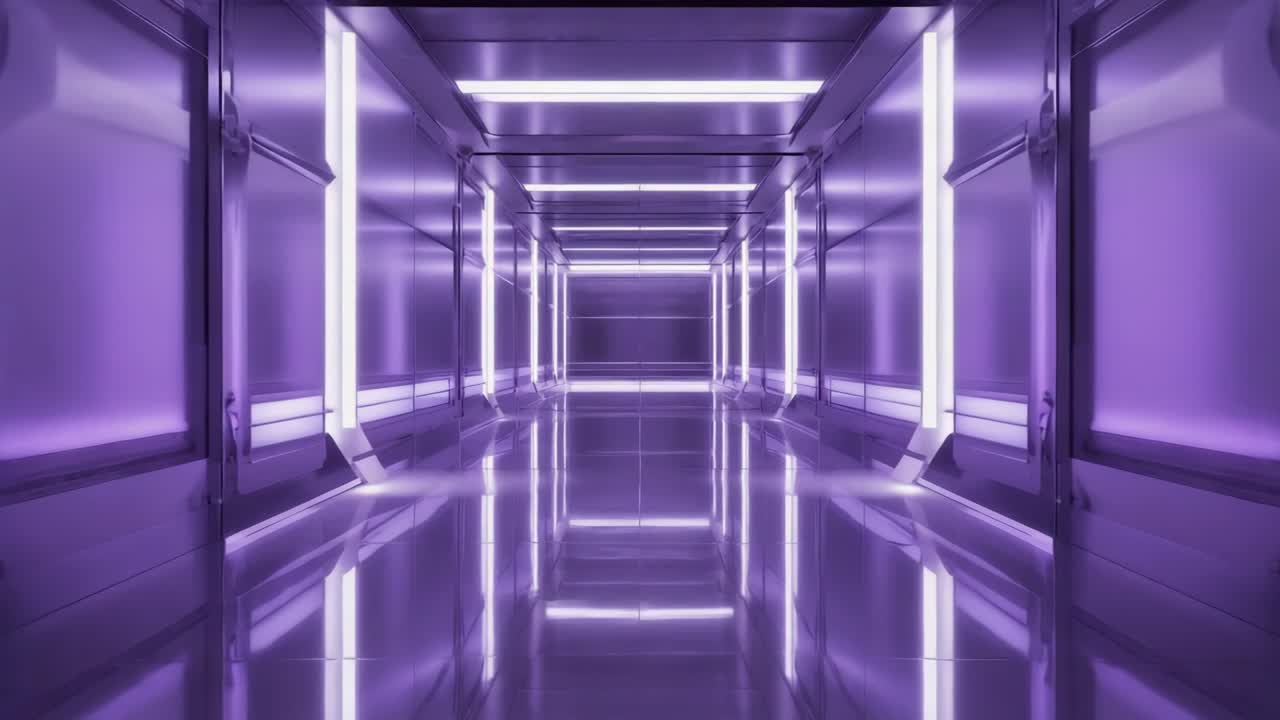 Futuristic Purple Corridor